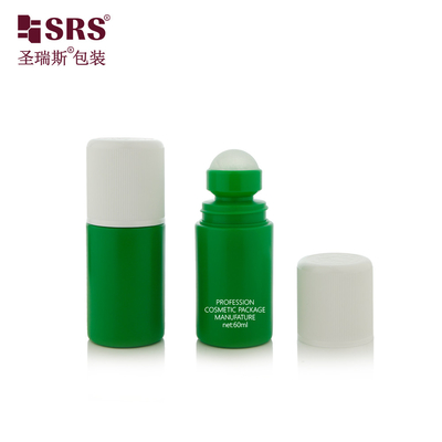 RPPC1-60ML Özel Yeşil Katı Renkli Plastik PP PCR Geri Dönüştürülmüş Malzeme Deodorant Gel Şişesi Paketleme