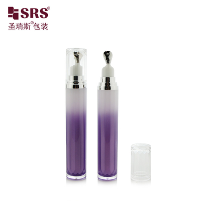 LR001-15ML Gümüş Altın Çinko Metal Baş Uygulayıcı Lüks Sızıntı Yok Deri Bakım Göz Kremi Losyon Gel Akrilik Şişe Üreticisi