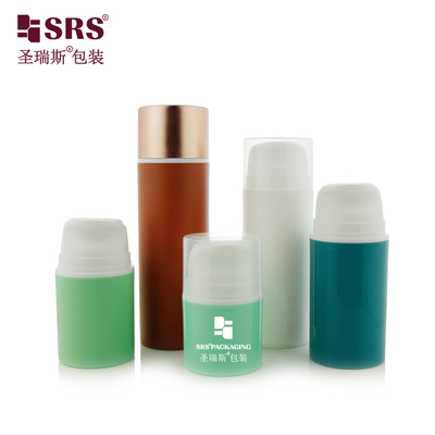 PA609 Snap On Tip Pompa PP PCR Geri Dönüştürülmüş Malzeme Hava Yoksun Losyon Şişe Paketleme Deri Bakımı Serum Temizleyici için Özelleştirme