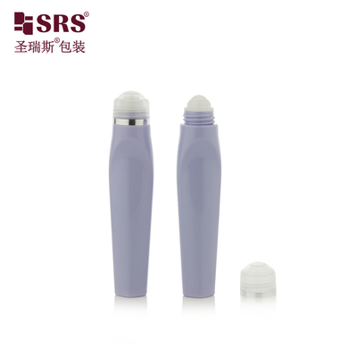 SRS8444-12ML Blowing Customise Color Plastik PETG Tekil Şekil Şişe Üzerinde Rol Göz Gel Serum Masaj için