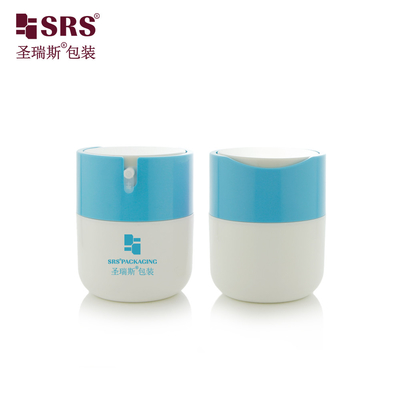 PA001 50ml Tatlı Lüks Yüz Kremi Maske Plastik PP Hava Almaz Pompa Kavanozu Boş Özel Yaka Taşıyıcısı