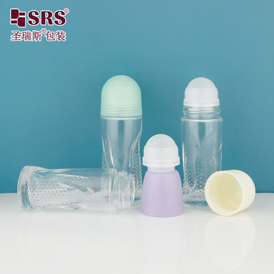BLPG-A 50ml Büyük Kapasiteli Boş Cam Rulo Top Şişesi Deodorant, Jel Serum, Vücut Antiperspiran Ambalajı Toptan