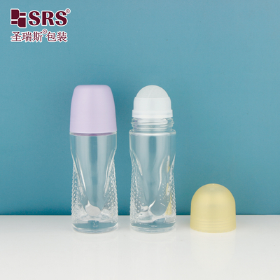 BLPG-A 50ml Lüks Toptan Satış Şeffaf Radyan Cam Roller Top Şişe Antiperspirant için