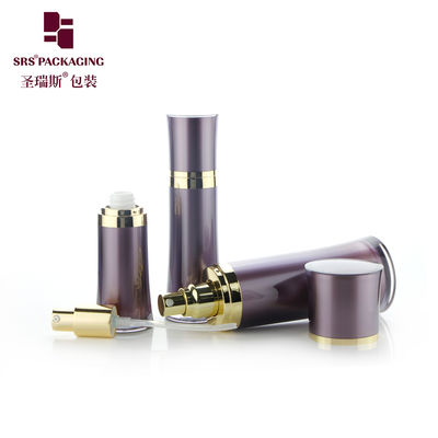 SRS Çin Tedarikçi lüks boş siyah deri bakım ürünleri konteyner akrilik losyon şişe