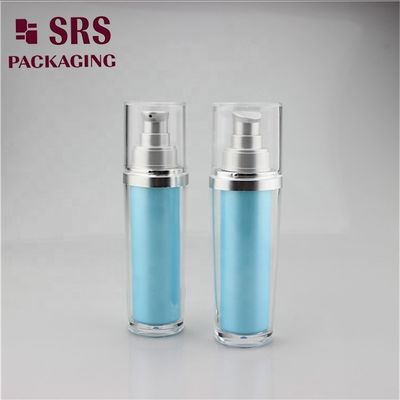 L041 lüks beyaz losyon şişesi altın omuzlu, taban pompa şişesi