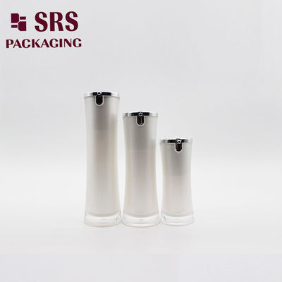 siyah özel şekli 15ml 30ml 50ml akrilik losyon yuvarlak şişe