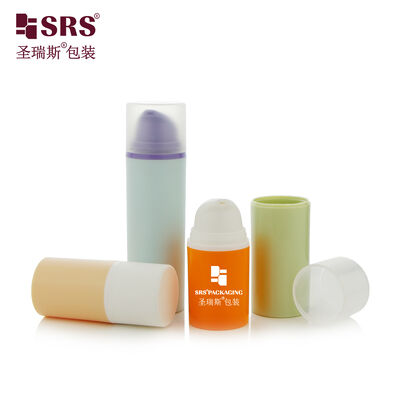 PA0203 15ml 30ml 50ml Colorful Injection Customized Color Glossy Vacuum Facial Gel Bottle Wholesale