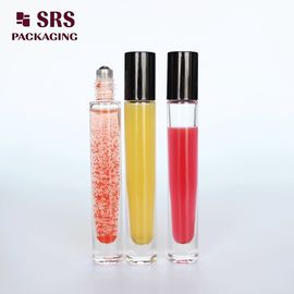 10ml şeffaf kalın duvarlı cam rulo metal top şişe boş lüks parfüm yağı şişesi