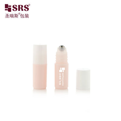 Taşınabilir 3ml Doldurulabilir Plastik Rulo Şişe, Plastik Kapaklı ve Çelik Bilyalı Boş Roll-on Şişe