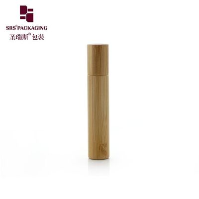8ml Natural Bamboo Roll‑on Bottle Glass Inner Liner Stainless Steel Ball Custom Logo Cosmetic Essential Oil Packaging