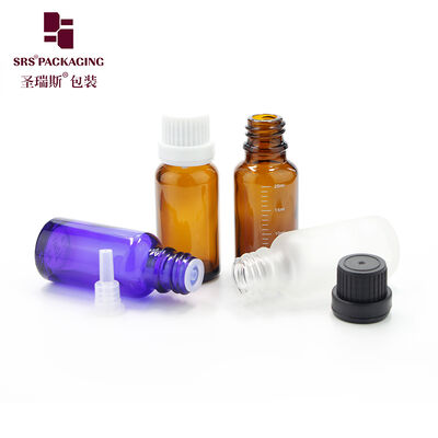 High Quality Colored Glass Essential Oil Bottle With Tamper Evident Cap Cosmetic Aromatherapy Packaging