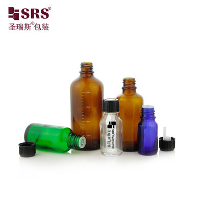 Euro Damla Kapaklı Aromaterapi Esansiyel Yağlar İçin SRS Özel Logo Cam Şişe