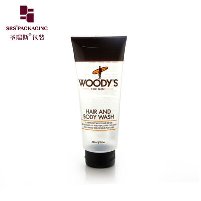 55mm PE Cosmetic Squeeze Tube Flip Top Cap for Body Wash Cleanser Custom Print
