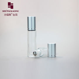 10 ml şeffaf, açık boş cam rulo metal toplu attar parfüm şişesi