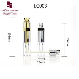 7ml kare metal boş lüks kozmetik parlaklık dudak parlatıcı tüp
