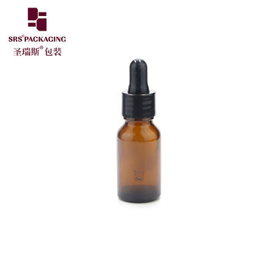 kehribar renkli boş cam cilt bakımı serum yağı stokta 15ml damlatıcı şişe