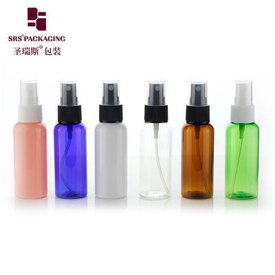 50ml PET plastik özel renk boş alkol yuvarlak sprey şişesi