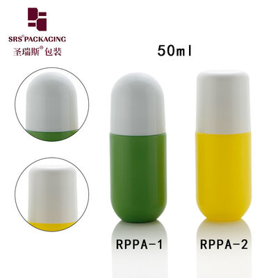 Hap Şekli Tatlı Plastik Boş Toptan Özel Yeşil Renk 50ml Rulo Şişe