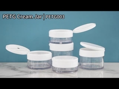 PETG003 Krem için Flip Kapalı Plastik Kavanoz