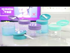 PET007 200g 250g 300g Plastik PET Krem Kavanoz, Kapaklı Cımbız Kaşıklı