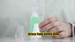 PA029 15ml 30ml 50ml Boş PP Plastik Yarı Saydam Havasız Plastik Pompa Şişeleri Demosu