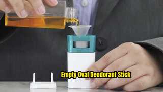 D043 Daha Yakından Bir Bakış: 20g Boş Oval Şekilli PP Plastik Kaşıntı Önleyici Balsam Deodorant Kabı Çubuk