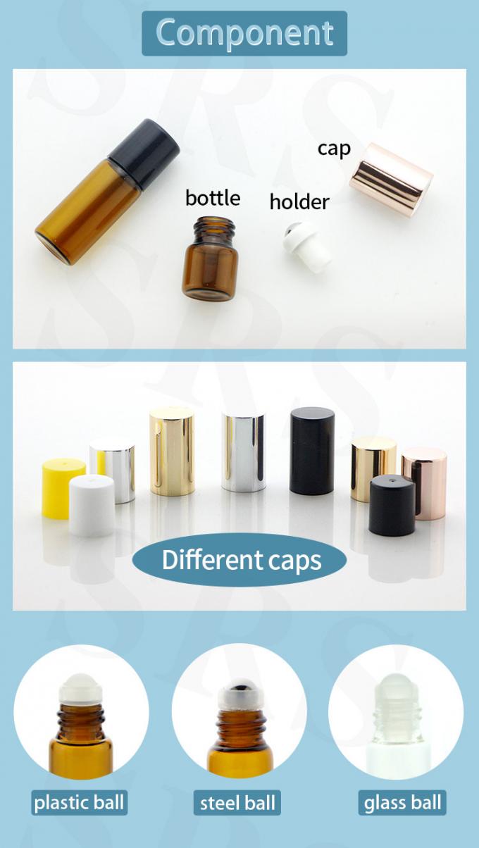 BLP-1ML Cam Roller Uygulayıcı Şık ve Sürdürülebilir Depolama için Silindirik Yuvarlak Şişe 2