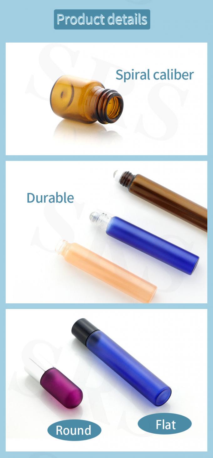 BLP-1ML Cam Roller Uygulayıcı Şık ve Sürdürülebilir Depolama için Silindirik Yuvarlak Şişe 0